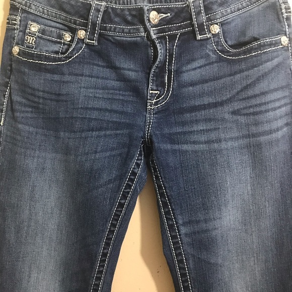 Miss Me Signature Straight Leg Distressed Jeans - Picture 2 of 6